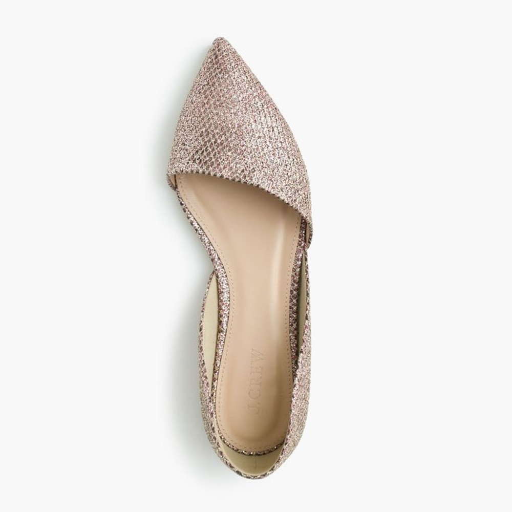 J. Crew Sloan mermaid Sparkling Flats - Metallic Pink 8